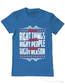 Tricou ADLER barbat Do the right things Albastru azuriu