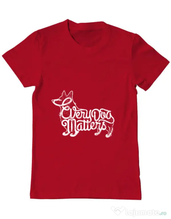 Tricou ADLER barbat Every dog matters Rosu