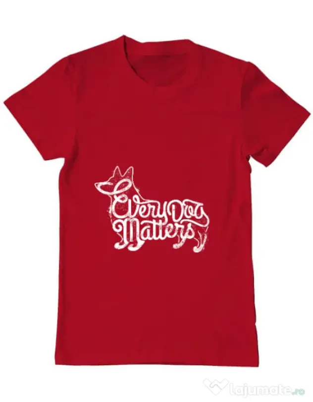 Tricou ADLER barbat Every dog matters Rosu