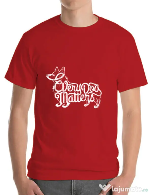 Tricou ADLER barbat Every dog matters Rosu