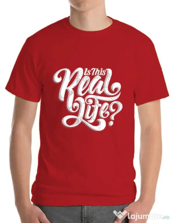 Tricou ADLER barbat Is this real life Rosu