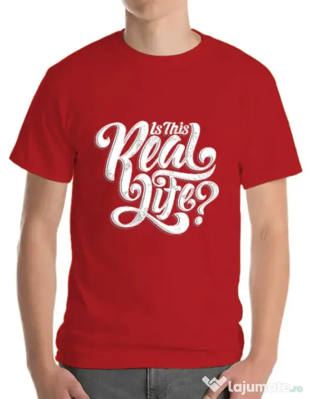 Tricou ADLER barbat Is this real life Rosu