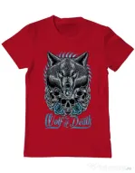 Tricou ADLER barbat Wolf of death Rosu