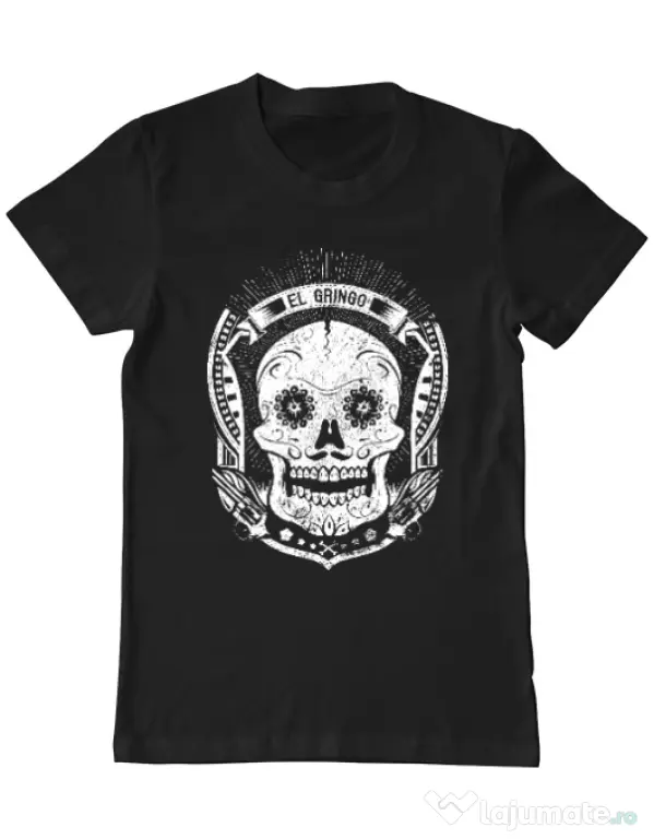 Tricou ADLER barbat El gringo Negru