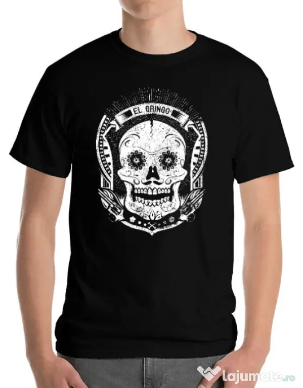 Tricou ADLER barbat El gringo Negru