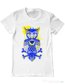 Tricou ADLER barbat Owl Alb