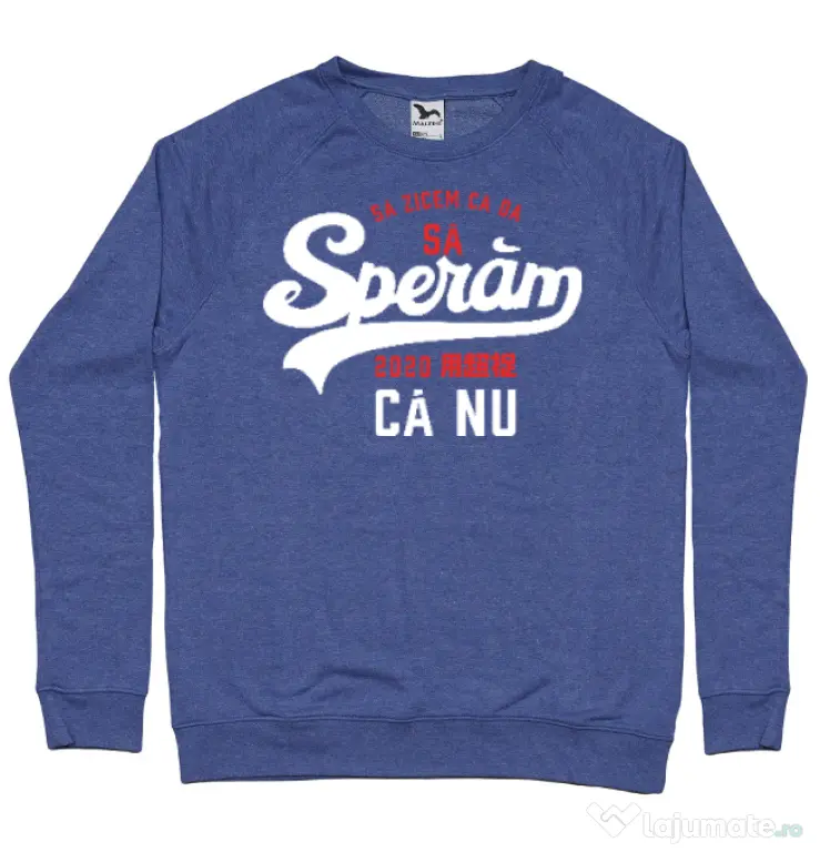 Bluza ADLER barbat Sa speram ca nu Albastru melanj