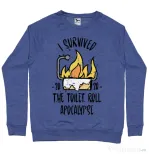 Bluza ADLER barbat Toilet roll apocalypse Albastru melanj