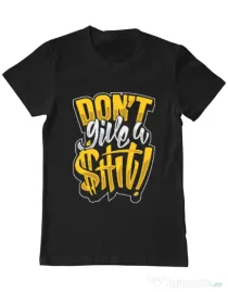 Tricou ADLER barbat Don't give a shit Negru