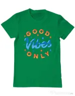 Tricou ADLER barbat Good vibes only Verde mediu