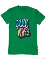 Tricou ADLER barbat Good vibes Verde mediu