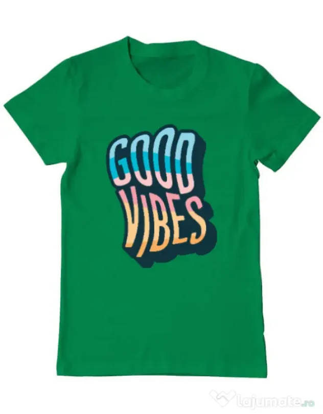Tricou ADLER barbat Good vibes Verde mediu