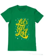 Tricou ADLER barbat Let\'s get lost Verde mediu