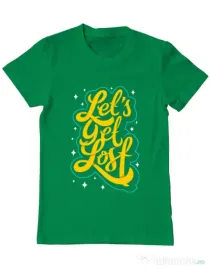 Tricou ADLER barbat Let\'s get lost Verde mediu