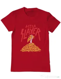 Tricou ADLER barbat Pizza slayer Rosu