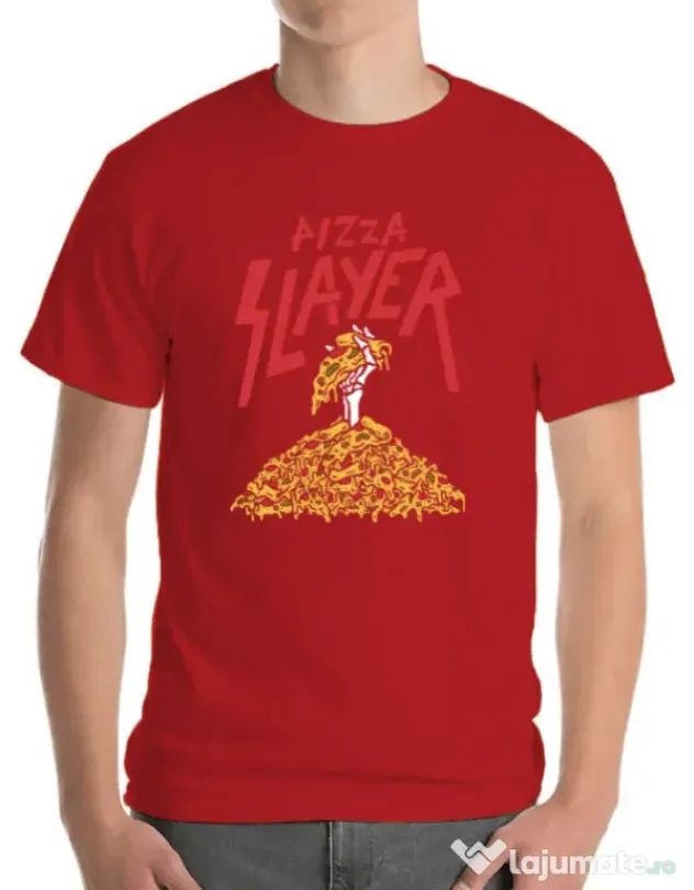 Tricou ADLER barbat Pizza slayer Rosu