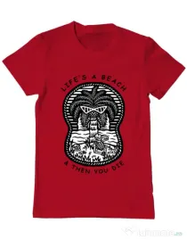 Tricou ADLER barbat Sunset chill Rosu