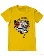 Tricou ADLER barbat Wash your hands Galben