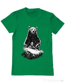 Tricou ADLER barbat Bearware Verde mediu