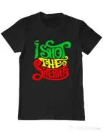 Tricou ADLER barbat I shot the sheriff Negru