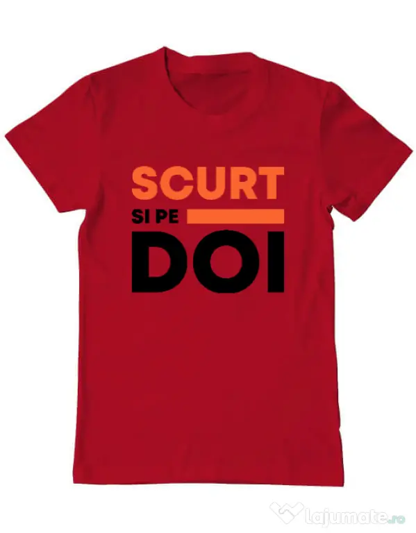 Tricou ADLER barbat Scurt si pe doi Rosu