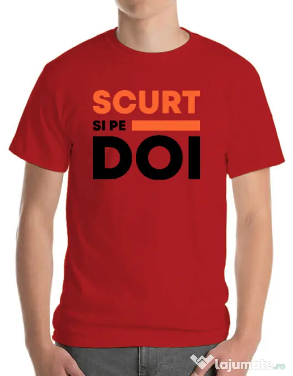 Tricou ADLER barbat Scurt si pe doi Rosu