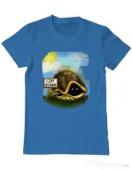 Tricou ADLER barbat I stay home Albastru azuriu