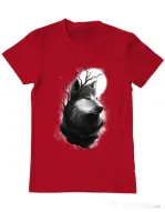 Tricou ADLER barbat Night wolf Rosu