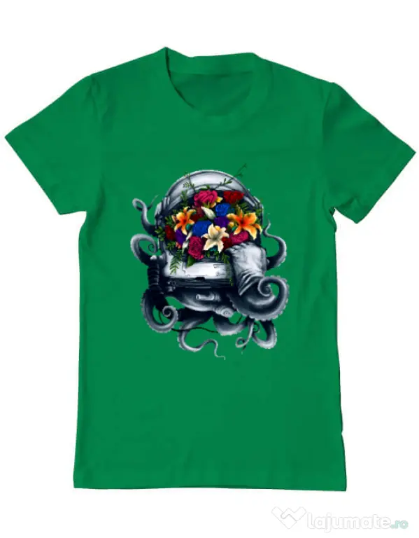 Tricou ADLER barbat Space bloom Verde mediu