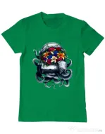 Tricou ADLER barbat Space bloom Verde mediu