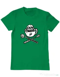 Tricou ADLER barbat Death before decaf Verde mediu