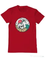 Tricou ADLER barbat Skull and beach Rosu