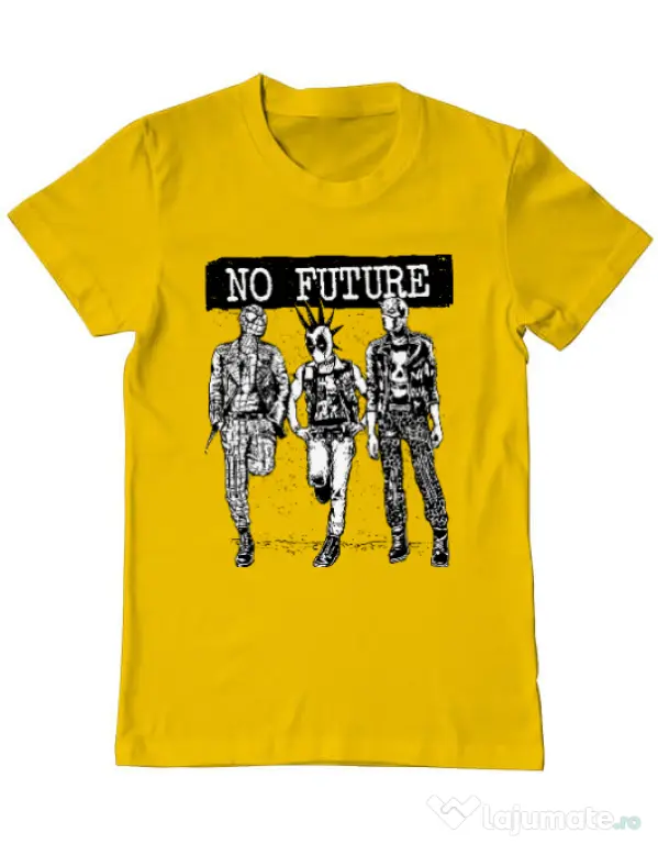 Tricou ADLER barbat No future Galben