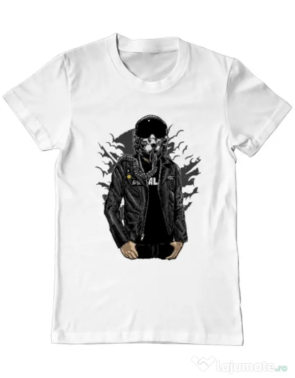 Tricou ADLER barbat Sky fighter Alb
