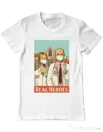 Tricou ADLER barbat Real heroes Alb