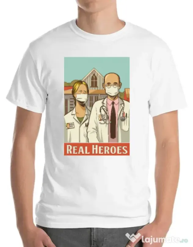 Tricou ADLER barbat Real heroes Alb