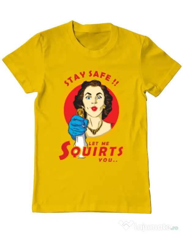 Tricou ADLER barbat Squirts Galben