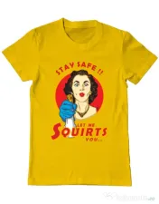 Tricou ADLER barbat Squirts Galben