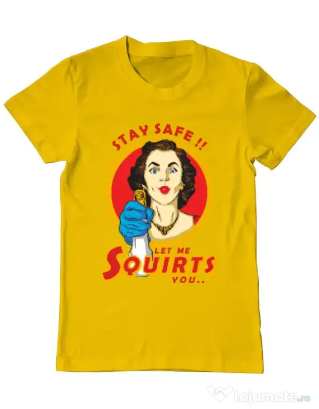 Tricou ADLER barbat Squirts Galben