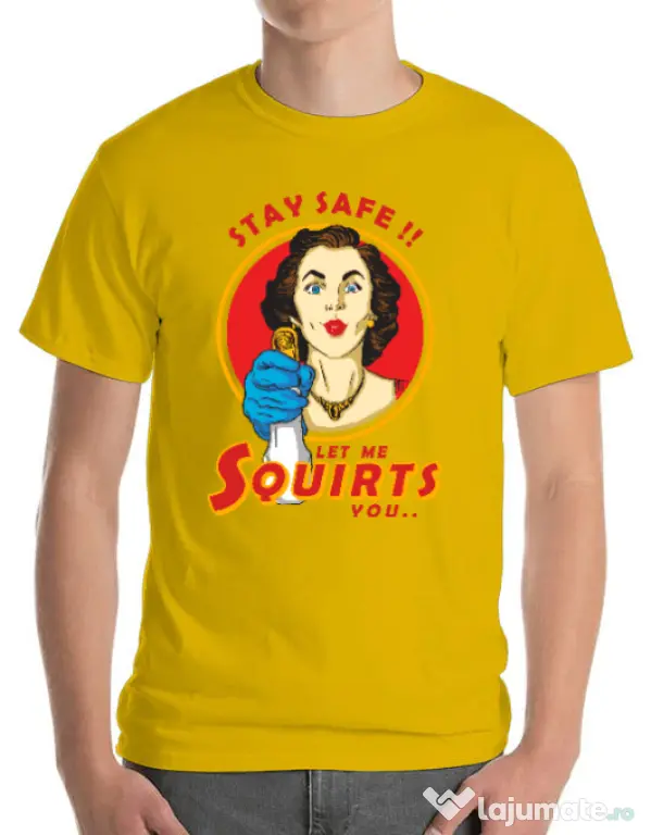 Tricou ADLER barbat Squirts Galben
