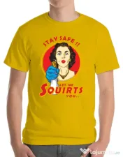 Tricou ADLER barbat Squirts Galben