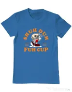Tricou ADLER barbat Shut the fuh cup Albastru azuriu