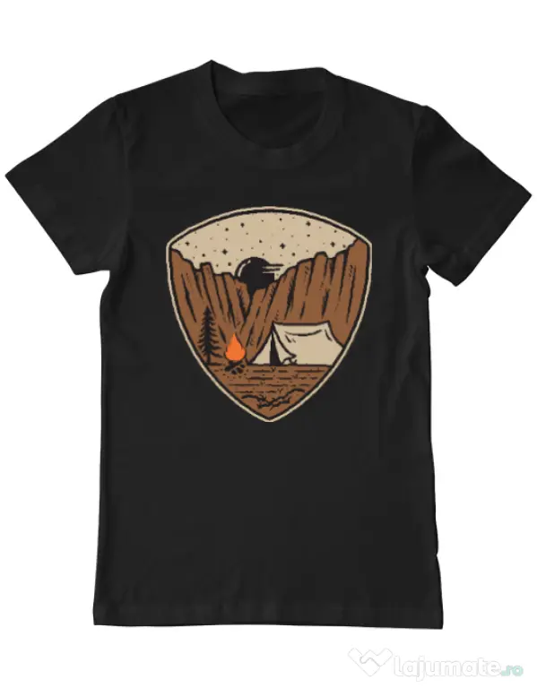 Tricou ADLER barbat Camp cliffs Negru