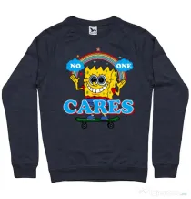 Bluza ADLER barbat No one cares Denim inchis