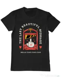 Tricou ADLER barbat The last message Negru