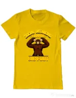 Tricou ADLER barbat Social distancing 2 Galben