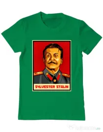 Tricou ADLER barbat Sylvester Stalin Verde mediu