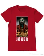 Tricou ADLER barbat Joker flames Rosu