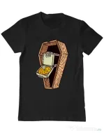 Tricou ADLER barbat Horror pizza Negru