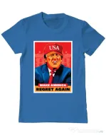 Tricou ADLER barbat Make America regret again Albastru azuriu